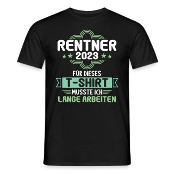 Rente 2023 Ruhestand Abschied Rentner 2023 - Männer T-Shirt - Schwarz - Vorne - AI Model Male 178 light (178cm)