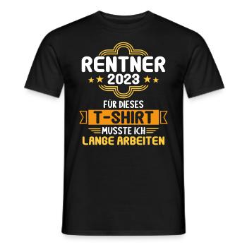 Rente 2023 Ruhestand Abschied Rentner 2023 - Männer T-Shirt - Schwarz - Vorne - AI Model Male 178 light (178cm)