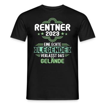 Rente 2023 Ruhestand Abschied Rentner 2023 - Männer T-Shirt - Schwarz - Vorne - AI Model Male 178 light (178cm)
