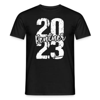 Rente 2023 Ruhestand Abschied Rentner 2023 - Männer T-Shirt - Schwarz - Vorne - AI Model Male 178 light (178cm)