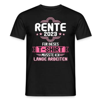 Rentner 2023 Rentnerin 2023 Rente 2023 - Männer T-Shirt - Schwarz - Vorne - AI Model Male 178 light (178cm)