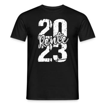 Rentner 2023 Rentnerin 2023 Rente 2023 - Männer T-Shirt - Schwarz - Vorne - AI Model Male 178 light (178cm)