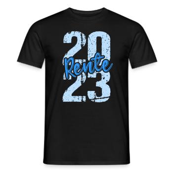 Rentner 2023 Rentnerin 2023 Rente 2023 - Männer T-Shirt - Schwarz - Vorne - AI Model Male 178 light (178cm)