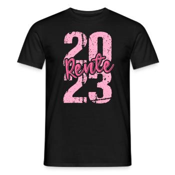 Rentner 2023 Rentnerin 2023 Rente 2023 - Männer T-Shirt - Schwarz - Vorne - AI Model Male 178 light (178cm)