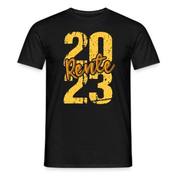 Rentner 2023 Rentnerin 2023 Rente 2023 - Männer T-Shirt - Schwarz - Vorne - AI Model Male 178 light (178cm)