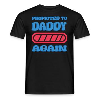 Wieder Zum Papa Befördert. Download Abgeschlossen - Männer T-Shirt - Schwarz - Vorne - AI Model Male 178 light (178cm)