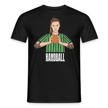 Joueur de handball Handball Outfit Handball Joueur de handball - T-shirt homme - noir - Devant - AI Model Male 178 light (178cm)