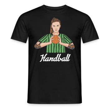 Joueur de handball Handball Outfit Handball Joueur de handball - T-shirt homme - noir - Devant - AI Model Male 178 light (178cm)