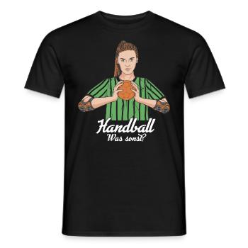 Joueur de handball Handball Quoi d’autre? Handballeur - T-shirt homme - noir - Devant - AI Model Male 178 light (178cm)