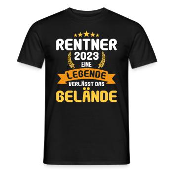 Rente 2023 Ruhestand Abschied Rentner 2023 - Männer T-Shirt - Schwarz - Vorne - AI Model Male 178 light (178cm)