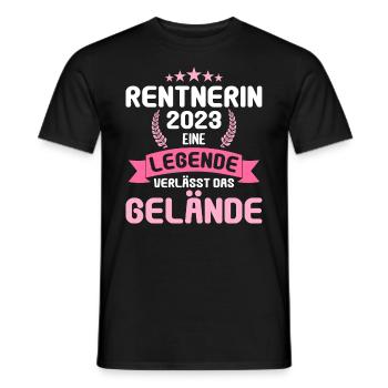 Prévoyance Retraite Adieu Collègue Retraité 2023 - T-shirt homme - noir - Devant - AI Model Male 178 light (178cm)