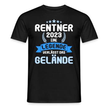Rente 2023 Ruhestand Abschied Rentner 2023 - Männer T-Shirt - Schwarz - Vorne - AI Model Male 178 light (178cm)