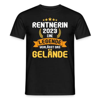 Prévoyance Retraite Adieu Collègue Retraité 2023 - T-shirt homme - noir - Devant - AI Model Male 178 light (178cm)