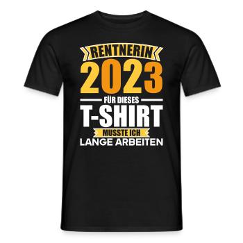 Rente 2023 Retraite Adieu Retraité 2023 - T-shirt homme - noir - Devant - AI Model Male 178 light (178cm)