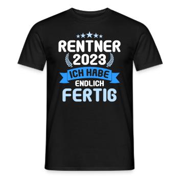 Rente 2023 Retraite Adieu Retraité 2023 - T-shirt homme - noir - Devant - AI Model Male 178 light (178cm)