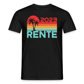 Rentner 2023 Rentnerin 2023 Rente 2023 - Männer T-Shirt - Schwarz - Vorne - AI Model Male 178 light (178cm)