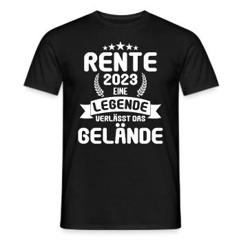 Rentner 2023 Rentnerin 2023 Rente 2023 - Männer T-Shirt - Schwarz - Vorne - AI Model Male 178 light (178cm)