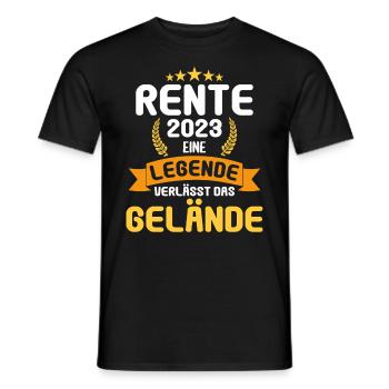 Rentner 2023 Rentnerin 2023 Rente 2023 - Männer T-Shirt - Schwarz - Vorne - AI Model Male 178 light (178cm)