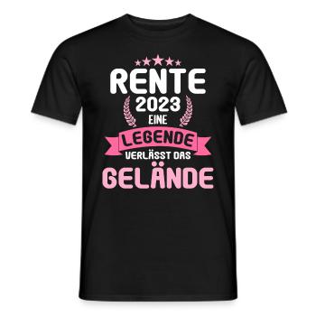 Rentner 2023 Rentnerin 2023 Rente 2023 - Männer T-Shirt - Schwarz - Vorne - AI Model Male 178 light (178cm)