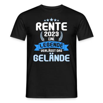 Rentner 2023 Rentnerin 2023 Rente 2023 - Männer T-Shirt - Schwarz - Vorne - AI Model Male 178 light (178cm)