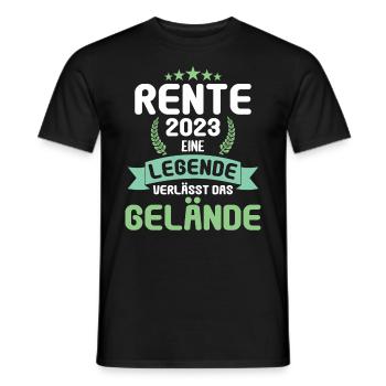 Rentner 2023 Rentnerin 2023 Rente 2023 - Männer T-Shirt - Schwarz - Vorne - AI Model Male 178 light (178cm)