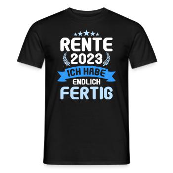 Rentner 2023 Rentnerin 2023 Rente 2023 - Männer T-Shirt - Schwarz - Vorne - AI Model Male 178 light (178cm)