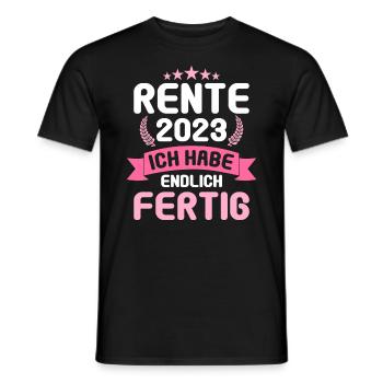 Rentner 2023 Rentnerin 2023 Rente 2023 - Männer T-Shirt - Schwarz - Vorne - AI Model Male 178 light (178cm)