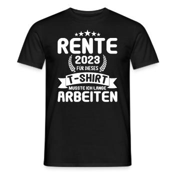 Rentner 2023 Rentnerin 2023 Rente 2023 - Männer T-Shirt - Schwarz - Vorne - AI Model Male 178 light (178cm)