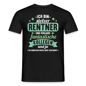 Rente 2023 Ruhestand Abschied Rentner 2023 - Männer T-Shirt - Schwarz - Vorne - AI Model Male 178 light (178cm)