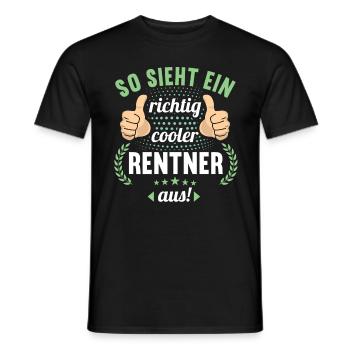 Rente 2023 Ruhestand Abschied Rentner 2023 - Männer T-Shirt - Schwarz - Vorne - AI Model Male 178 light (178cm)