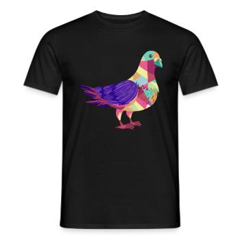 Colombophiles cadeaux hommes pigeon voyageur pigeon - T-shirt homme - noir - Devant - AI Model Male 178 light (178cm)