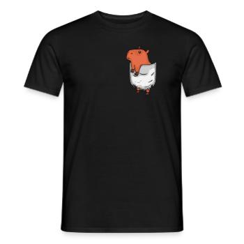 Capybara Cadeau Hommes Drôle Capybara - T-shirt homme - noir - Devant - AI Model Male 178 light (178cm)