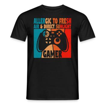 Lustige Gamer-Gaming-Videospiel-Spieler - Männer T-Shirt - Schwarz - Vorne - AI Model Male 178 light (178cm)