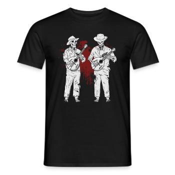 Country Music Zombies Bluegrass Band Mandoline - T-shirt homme - noir - Devant - AI Model Male 178 light (178cm)