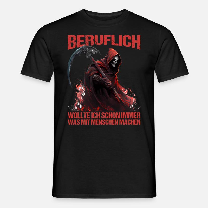 Beruflich schon immer was mit Menschen machen - Männer T-Shirt - Schwarz