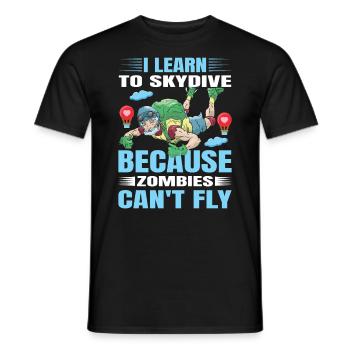 I'm learning skydiving - Men's T-Shirt - black - Front - AI Model Male 178 light (178cm)