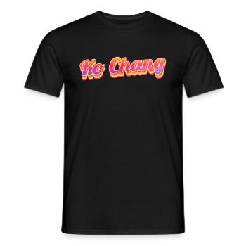 Vintage Thailand Holiday Asia Thai Ko Chang - Men's T-Shirt - black - Front - AI Model Male 178 light (178cm)