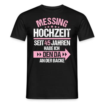 45 verheiratet Messing Hochzeit 45.Hochzeitstag - Männer T-Shirt - Schwarz - Vorne - AI Model Male 178 light (178cm)