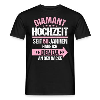 60 verheiratet Diamant Hochzeit 60.Hochzeitstag - Männer T-Shirt - Schwarz - Vorne - AI Model Male 178 light (178cm)