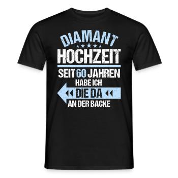 60 verheiratet Diamant Hochzeit 60.Hochzeitstag - Männer T-Shirt - Schwarz - Vorne - AI Model Male 178 light (178cm)