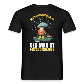 Never underestimate an old man - Men's T-Shirt - black - Front - AI Model Male 178 light (178cm)