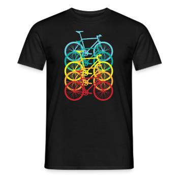 Retro Fahrrad T-Shirt Vintage Fahrräder - Männer T-Shirt - Schwarz - Vorne - AI Model Male 178 light (178cm)