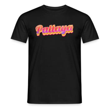 Vintage Thailand Urlaubsreise Asien Thai Pattaya - Männer T-Shirt - Schwarz - Vorne - AI Model Male 178 light (178cm)