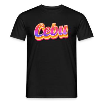Vintage Philippines Holiday Asia Cebu - T-shirt homme - noir - Devant - AI Model Male 178 light (178cm)