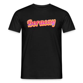 Vintage Philippines Urlaubsreise Asien Boracay - Männer T-Shirt - Schwarz - Vorne - AI Model Male 178 light (178cm)