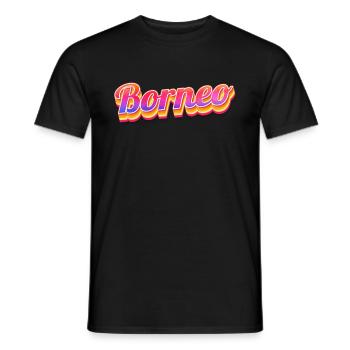 Vintage Indonesien-Ferien-Reise Asien Borneo - Männer T-Shirt - Schwarz - Vorne - AI Model Male 178 light (178cm)