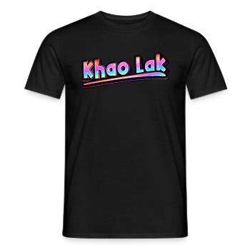Vintage Thaïlande Holiday Asia Thai Khao Lak - T-shirt homme - noir - Devant - AI Model Male 178 light (178cm)