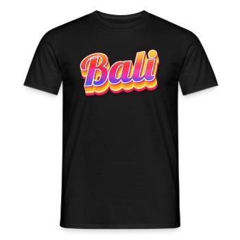Vintage Indonesien Urlaubsreise Asien Bali - Männer T-Shirt - Schwarz - Vorne - AI Model Male 178 light (178cm)