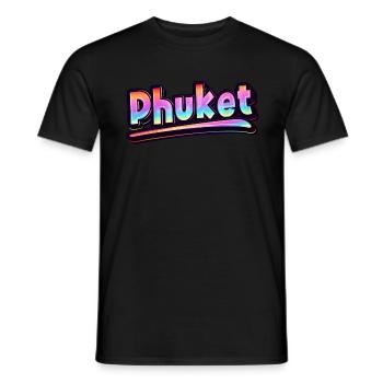 Vintage Thaïlande Vacances Asie Thaï Phuket - T-shirt homme - noir - Devant - AI Model Male 178 light (178cm)