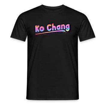 Vintage Thailand Holiday Asia Thai Ko Chang - Men's T-Shirt - black - Front - AI Model Male 178 light (178cm)